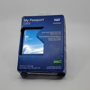 WESTERN DIGITAL WD 500GB My Passport Ultra USB 3.0 Premium Storage New, sealed
